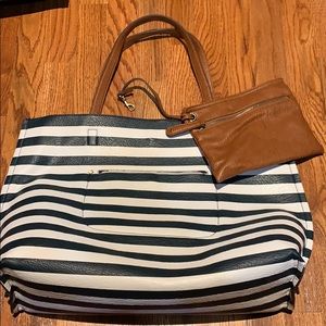 Reversible Street Level Tote with small bag insert